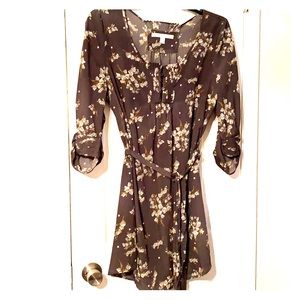 Lauren Conrad gray floral dress